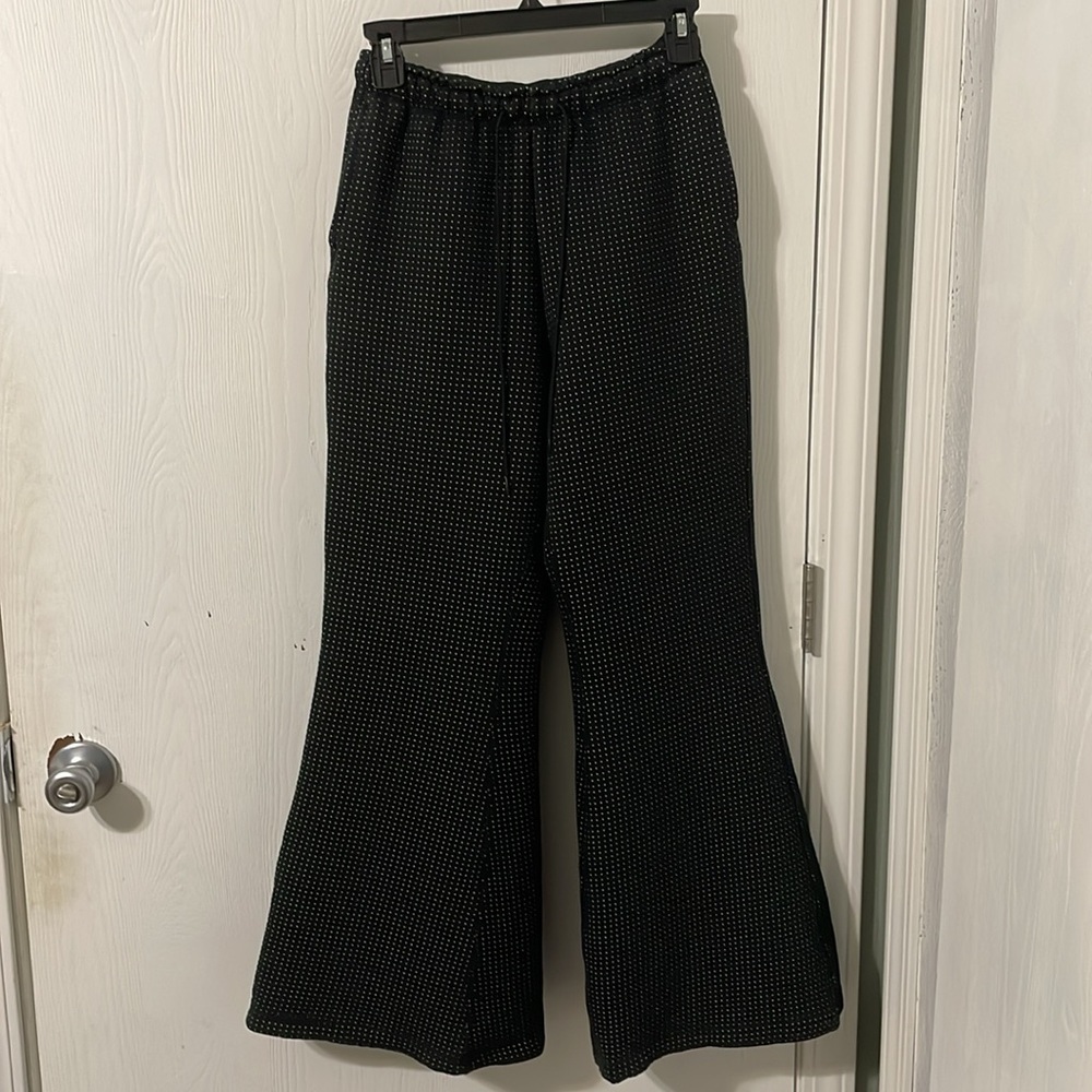 Nike Sportswear Essentials Womens Black With White Woven Flare High Rise Size XS - Picture 7 of 15